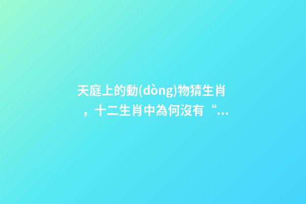 天庭上的動(dòng)物猜生肖，十二生肖中為何沒有“貓”這一屬相